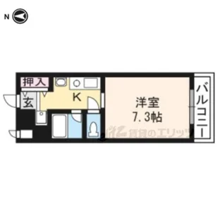 ロイヤルレジデンス岡崎【205号室】の間取り