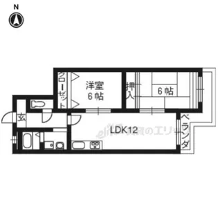 ハイツ三ノ宮【4階】の間取り