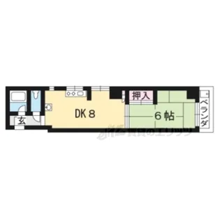 1DKの間取り画像