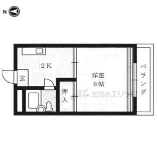ハウスサンシャイン【202号室】の間取り
