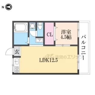 プチメゾン桂川南館【B102号室】の間取り