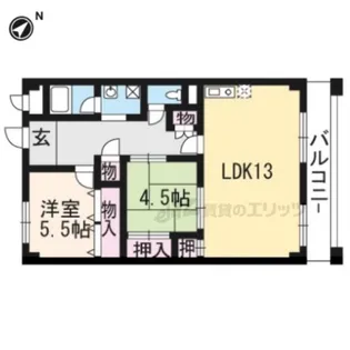 エリセオびわ湖【3階】の間取り