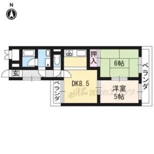 カーサフジキ【305号室】の間取り