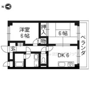 ラムダ西大路【502号室】の間取り