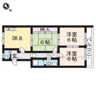 シャトー岩松【103号室】の間取り