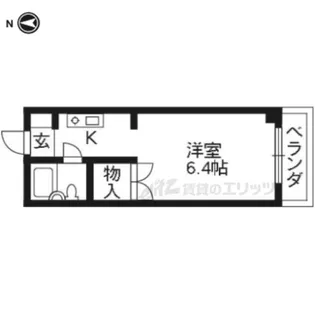 ヴィラ高瀬川【306号室】の間取り