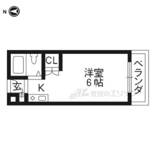竹田ハイツ【313号室】の間取り