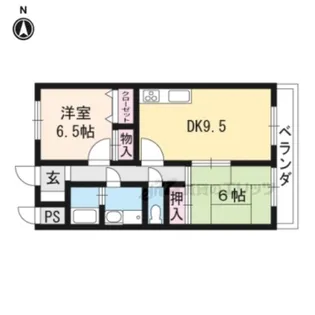 アヴェルデ十ヶ坪【206号室】の間取り