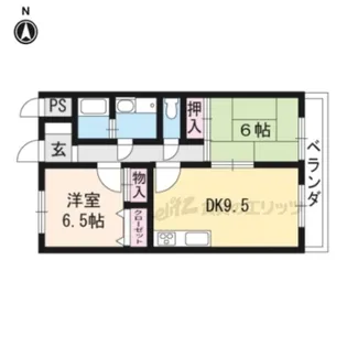 アヴェルデ十ヶ坪【203号室】の間取り