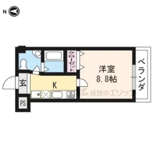 ルーミネス芦谷二番館【106号室】の間取り