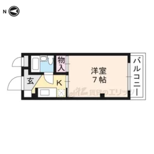 ハイクラスコーポ五条【303号室】の間取り