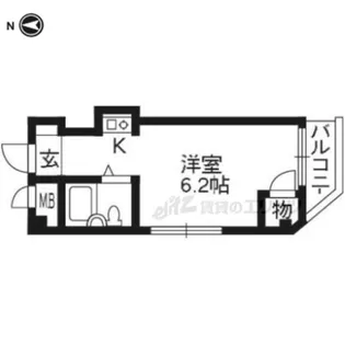 ベルビュー花屋町【5階】の間取り