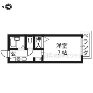 アテッサ京都A棟【A107号室】の間取り