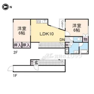 アミティ桂【201号室】の間取り