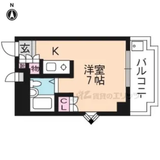 ループル音羽【401号室】の間取り