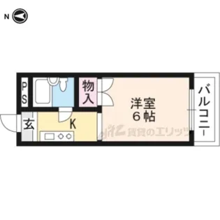 宝ヶ池ハイツ【102号室】の間取り