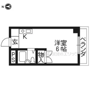 アメニティ聖護院【302号室】の間取り