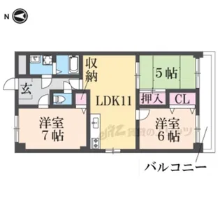ガーディナルTOKI【201号室】の間取り