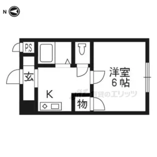 グランタック河原町五条【606号室】の間取り