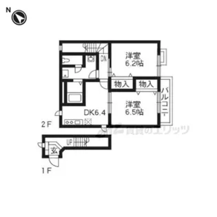ラフィネ壱番館【202号室】の間取り