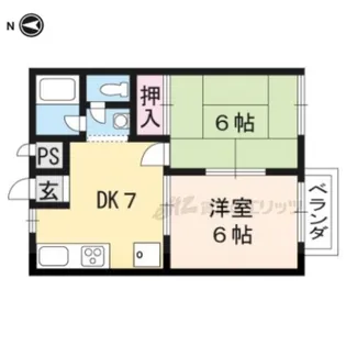 ラフォーレダイゴB棟【101号室】の間取り