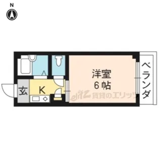 パープルフィールド山徳【205号室】の間取り