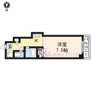 セゾン富小路【202号室】の間取り