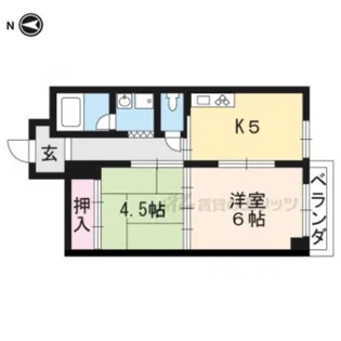 六角CITYハイツ【203号室】の間取り