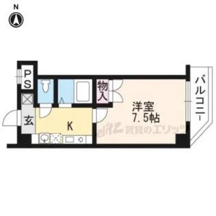 アッツ堀川【201号室】の間取り