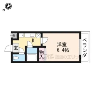 ショコラ松ヶ崎 【105号室】の間取り