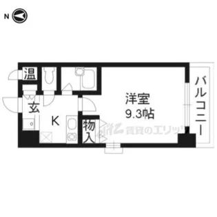 アティ今出川【602号室】の間取り