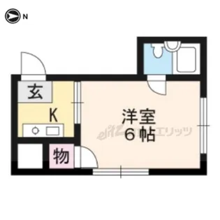 ヴィラ・中島町【201号室】の間取り