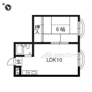 ラ・フォーレ西大路【301号室】の間取り