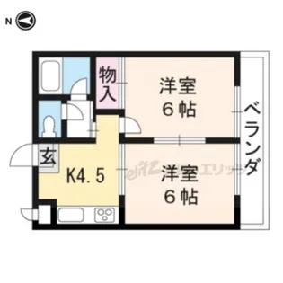 エスポワール雅【405号室】の間取り