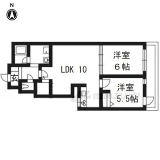 ユニティ西大路【7階】の間取り