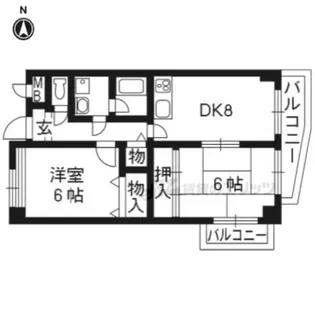 カルモ中村【201号室】の間取り