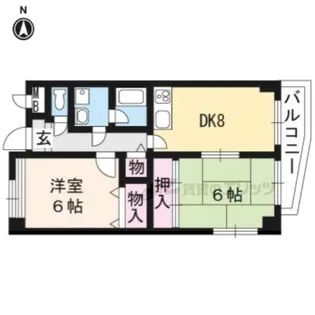 カルモ中村【1階】の間取り