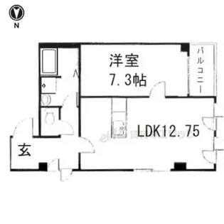 ヴァンタリゼ荒神口【3-E号室】の間取り