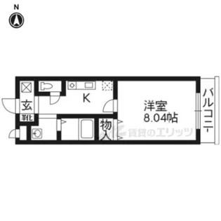 プリメロエストゥディオ【201号室】の間取り