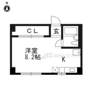 サンローラン新十条【106号室】の間取り