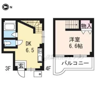 コージーハイツ西八条【301号室】の間取り
