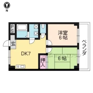 ローズハイム【303号室】の間取り