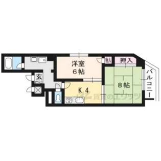 パレファミール府庁前【601号室】の間取り