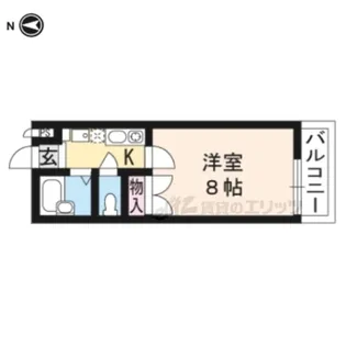 パストゥラル銀閣寺【203号室】の間取り