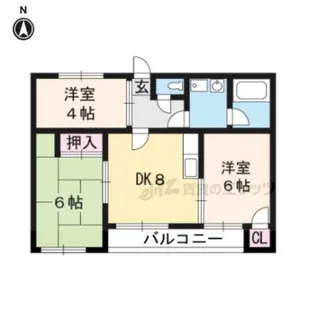 ロイヤルハイツ【2階】の間取り