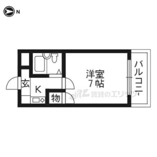 シャトードゥクリヨン【408号室】の間取り