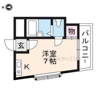 シャトードゥクリヨン【404号室】の間取り