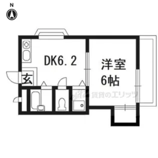 サンヒルズ日ノ岡【103号室】の間取り