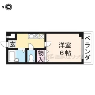 パステル椥辻【102号室】の間取り