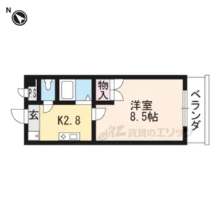 グラフィーネ瀬田川【301号室】の間取り